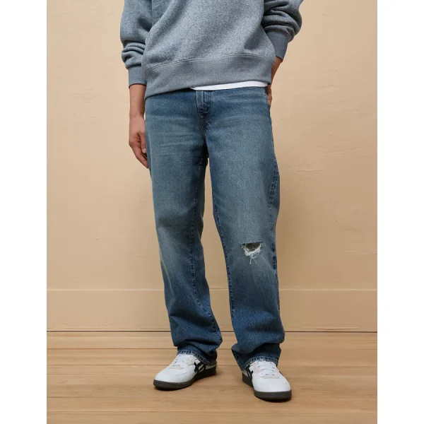 AE EasyFlex Baggy Ripped Jean - Medium Tinted