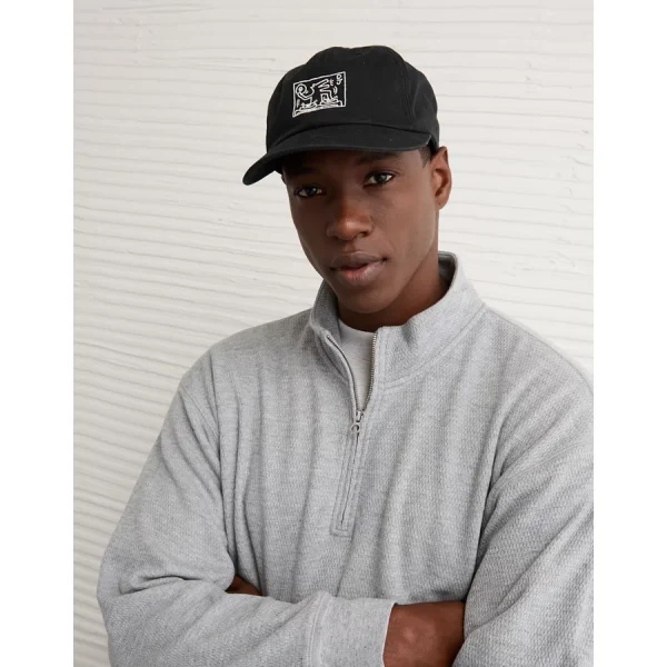 AE Embroidered Keith Haring Dad Baseball Hat - Black