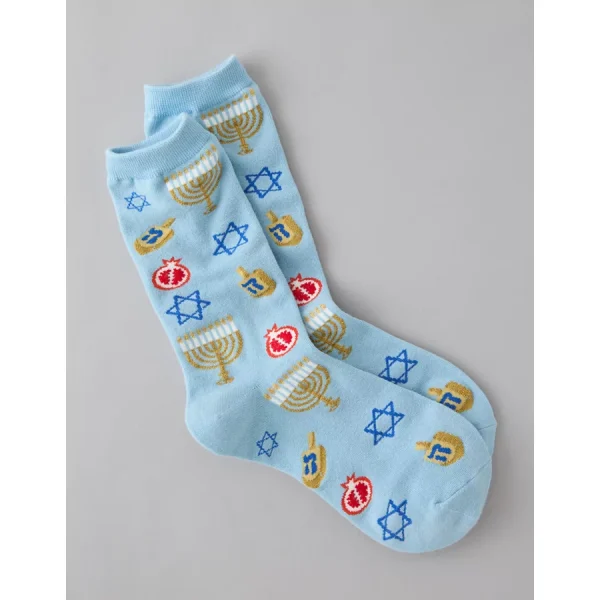 AE Hanukkah Crew Socks - Skylight