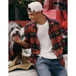 AE Relaxed Fit Everyday Flannel Shirt - Red