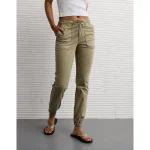 AE Stretch High-Waisted Jegging Jogger - Camo Green