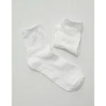 AE77 Premium Quarter Top Sock - White