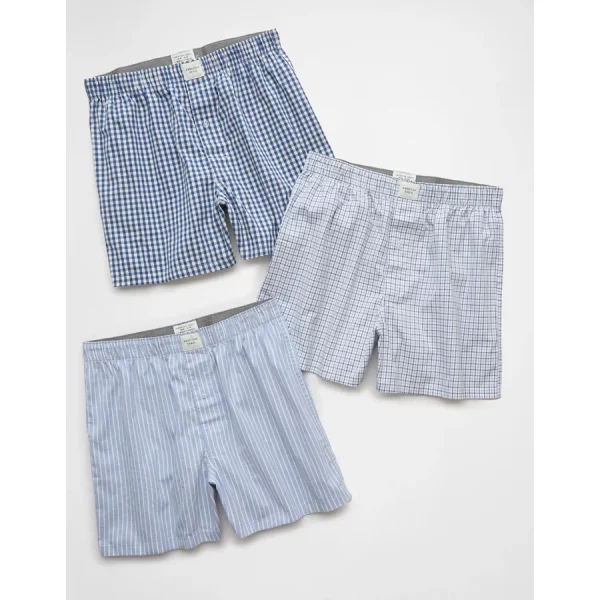 AEO Men's Stretch Boxer Short 3-Pack - Multi