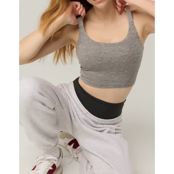 OFFLINE By Aerie The Hugger Longline Sports Bra - Heather Gray