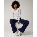 OFFLINE By Aerie Thumbs Up Fitted Ribbed T-Shirt - Light Heather Gray