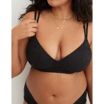 Sunnie Bloom Lace Wireless Push Up Bra - True Black