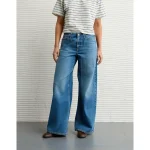 AE Dreamy Drape Strigid Low-Rise Ultra Wide-Leg Jean - Classic Medium