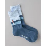 AE Graphic Terry Crew Socks - Blue Vibe
