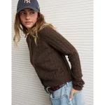 AE Whoa So Soft Button-Front Cardigan - Brown