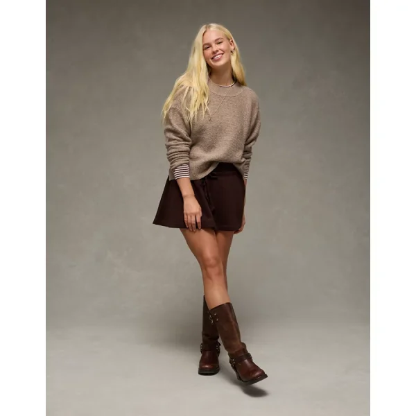 AE Whoa So Soft Crew Neck Sweater - Brown