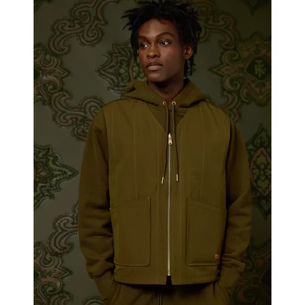 AE x Tru Kolors Reversible Quilted Vest - Olive