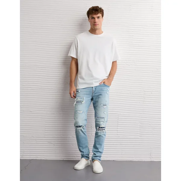 AE AirFlex+ Patched Athletic Fit Jean - Destroyed Bright