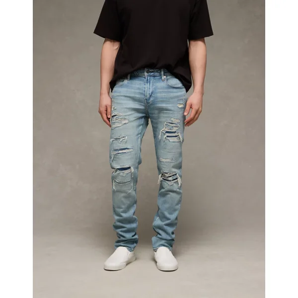 AE AirFlex+ TENCEL™ Fibers Patched Slim Jean - Light Tinted Wash