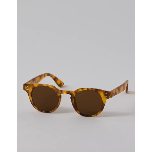 AEO Rounded Sunglasses - Amber Brown