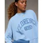 AE Big Hug Graphic Sweatshirt - Gravity Blue