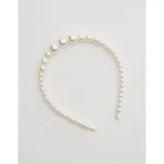 Aerie Pearl Headband - White