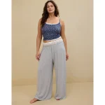 Aerie Superchill® Modal Rib Trouser PJ - Medium Heather Gray