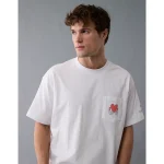 AE Boxy Keith Haring Graphic T-Shirt - White