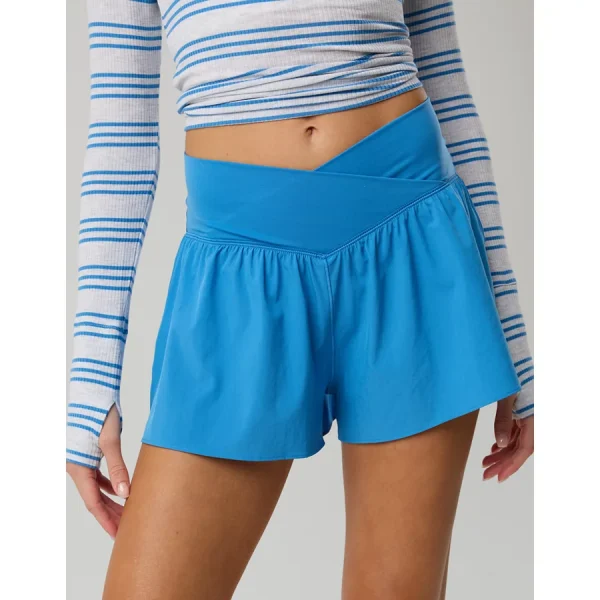 OFFLINE By Aerie Real Me Crossover Flowy Short - Sky Blue