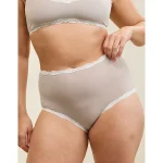 Superchill Modal Lace Super High Waisted Boybrief Underwear - Stone Harbor