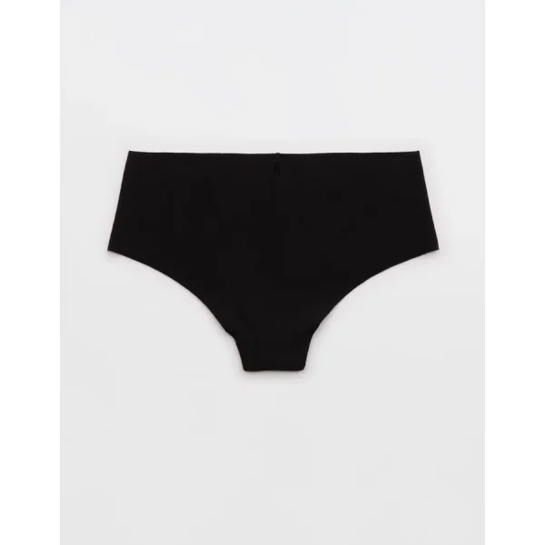 Superchill No Show Cotton Mid Rise Thong Underwear - True Black