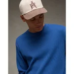 AE Cozy Waffle Thermal T-Shirt - Light Blue