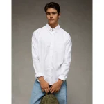 AE Everyday Slim Fit Oxford Button-Up Shirt - White