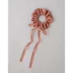 AE Lace Bow Scrunchie - Orange