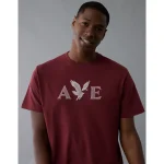 AE Lightweight Icon Logo Graphic T-Shirt - Wine
