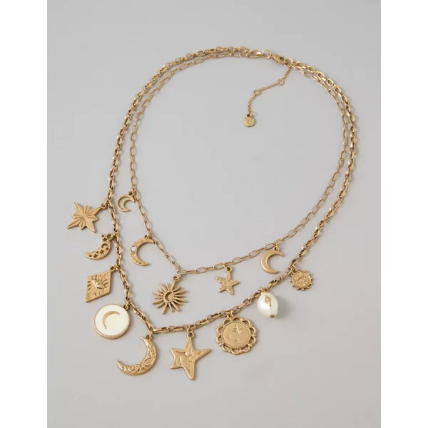 AEO Celestial Charm Necklace - Gold