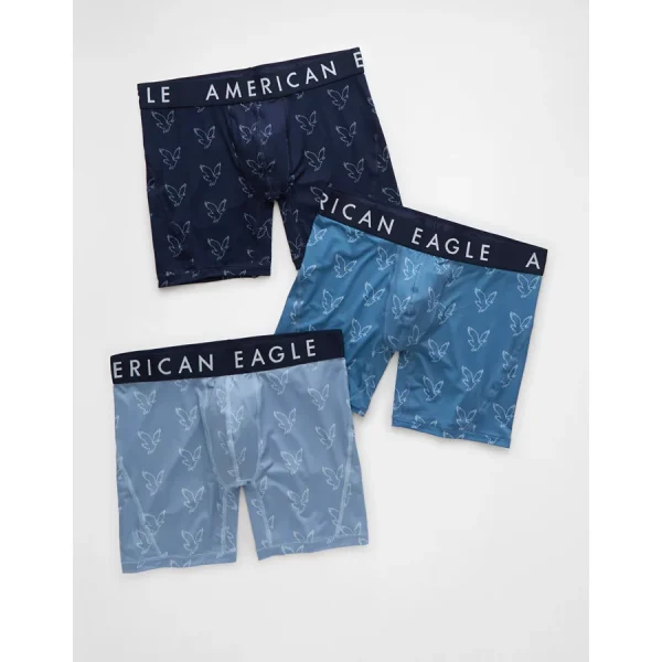 AEO Men's 6" Flex Boxer Brief 3-Pack - Multi