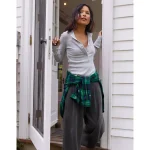 Aerie Henley Essential Layering T-Shirt - Medium Heather Gray