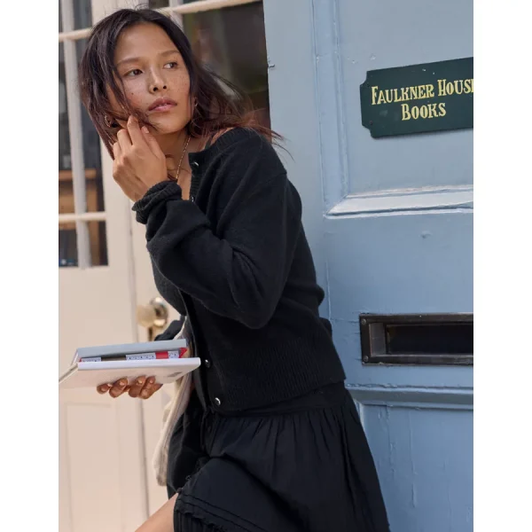 Aerie Softest Classic Cardigan - True Black