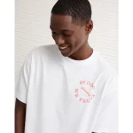 AE Boxy Food Graphic T-Shirt - White