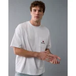 AE Boxy Keith Haring Graphic T-Shirt - Air White