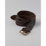AE Braided Leather Belt - Brown