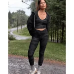 OFFLINE By Aerie Real Me High Waisted Crossover Legging - Black Charcoal