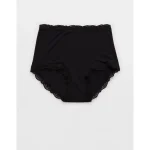 Superchill Modal Lace Super High Waisted Boybrief Underwear - True Black