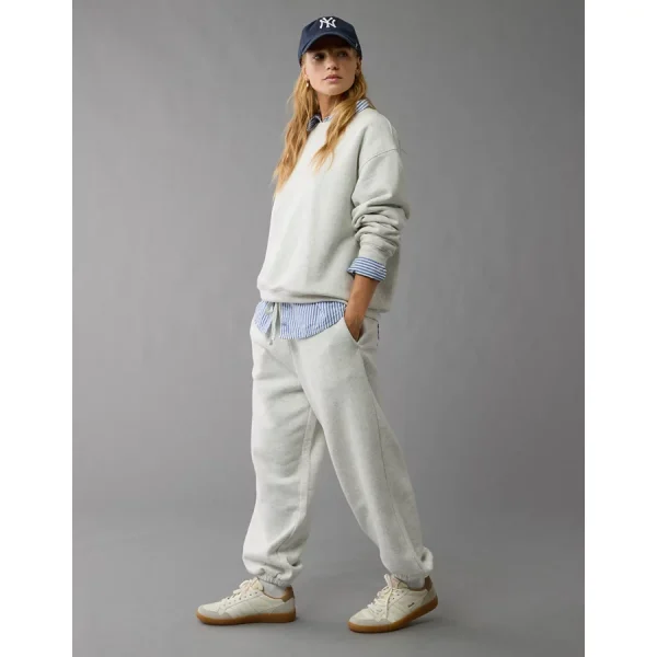 AE Everyday Luxe Crew Neck Sweatshirt - Heather Gray