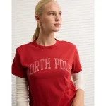 AE Ex-Boyfriend Holiday Graphic T-Shirt - Warm Red
