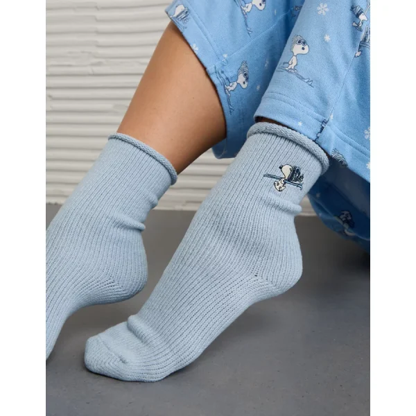 AE Snoopy Skier Crew Socks - Blue