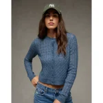 AE Whoa So Soft Button-Front Cardigan - Navy