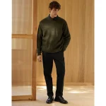 AE77 Premium Alpaca-Blend Sweater - Olive