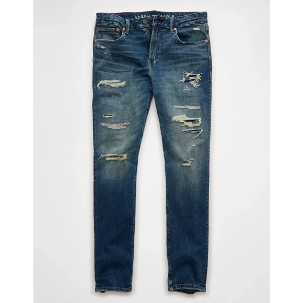 AE AirFlex+ TENCEL™ Fibers Patched Slim Jean - Destroy Your Blues
