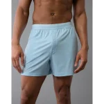 AEO Men's Ultra Soft Pocket Boxer Short - Light Blue