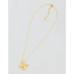 Athra Bubble Letter Necklace - Gold