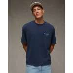 AE Boxy Nautical Graphic T-Shirt - Rich Navy