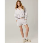 OFFLINE By Aerie Cloud Fleece Short - Light Heather Gray