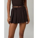 OFFLINE By Aerie Pleated Bow Skirt - Deep Earth