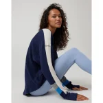 OFFLINE By Aerie Wow! Waffle Notch Neck Long Sleeve T-Shirt - Royal Navy